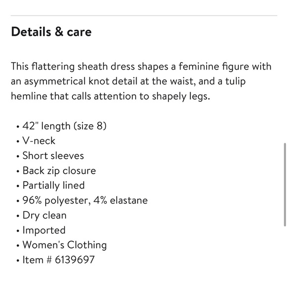 Tahari Asymmetrical Knot Red Sheath Dress - Picture 8 of 10